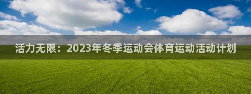 杏鑫体育凯捷代理注册：活力无限：2023年冬季运动会体育运动活动计划